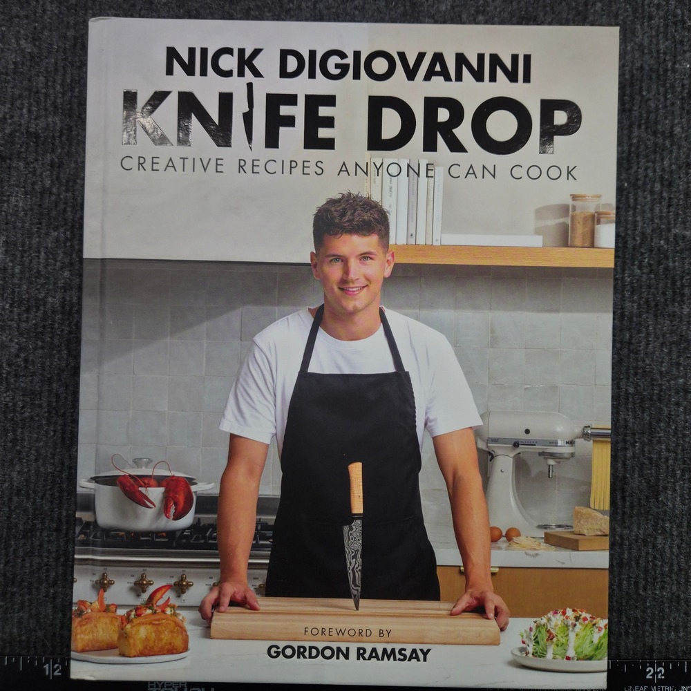Nick DiGiovanni Knife Drop Cookbook Hardcover Gordon Ramsay Foreword Recipes
